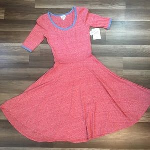 New LuLaRoe Nicole Dress XS Heather Fit Flare